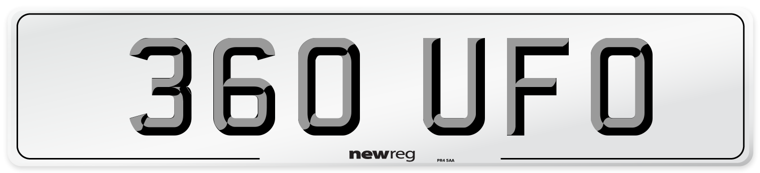 360 UFO Front Number Plate