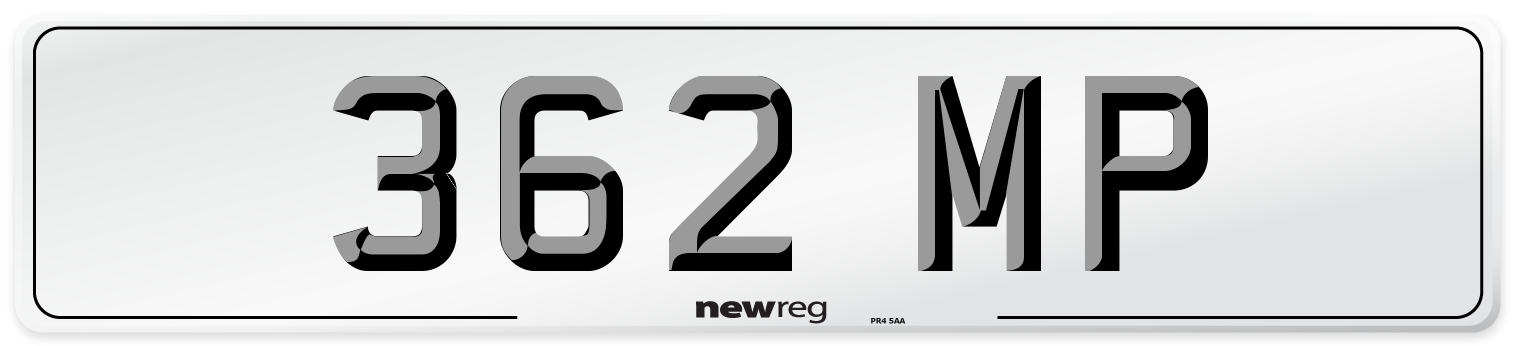362 MP Front Number Plate