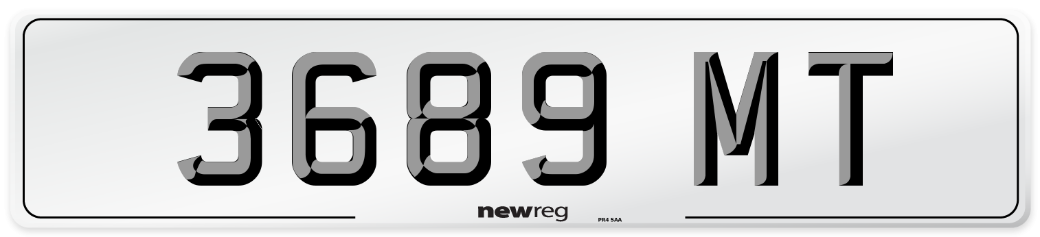 3689 MT Front Number Plate