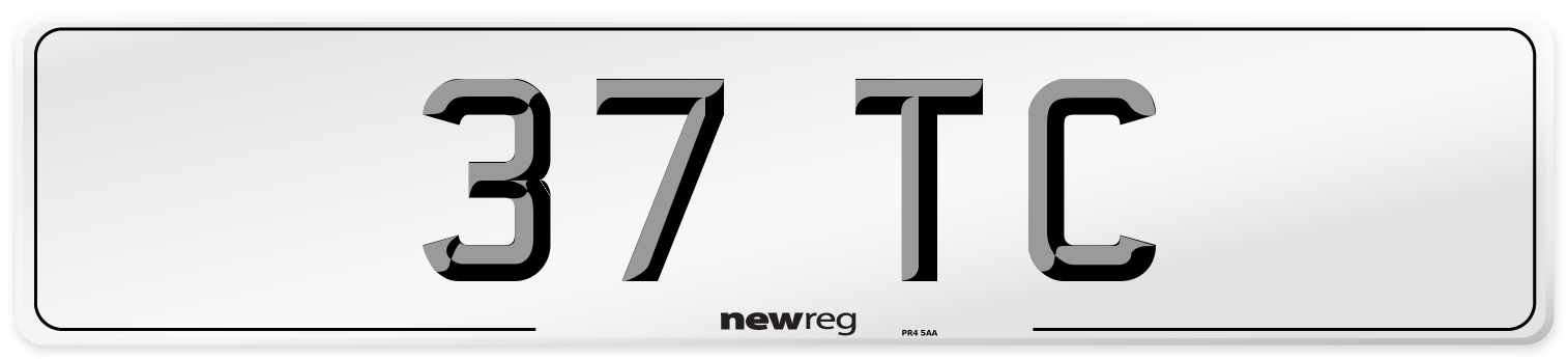 37 TC Front Number Plate