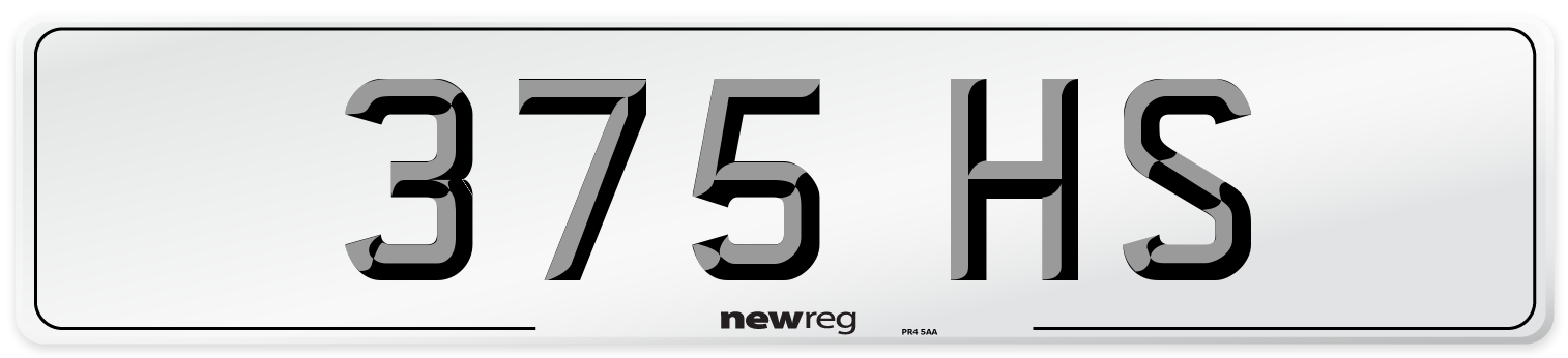 375 HS Front Number Plate