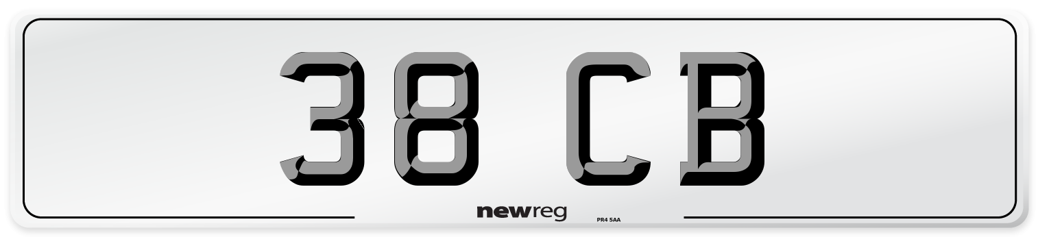38 CB Front Number Plate