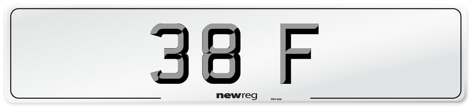 38 F Front Number Plate