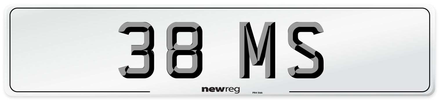 38 MS Front Number Plate