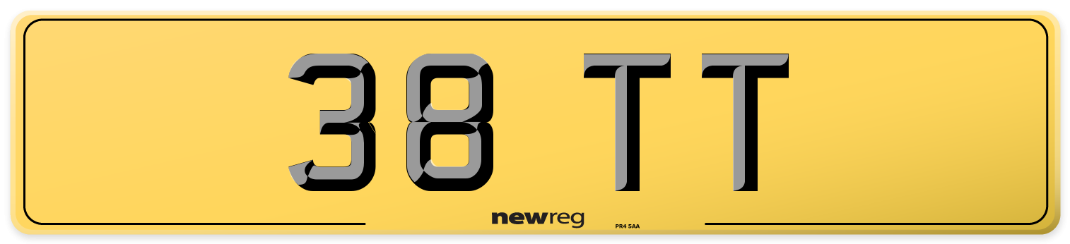 38 TT Rear Number Plate