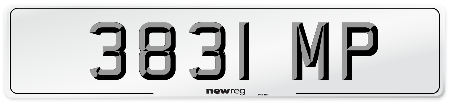 3831 MP Front Number Plate