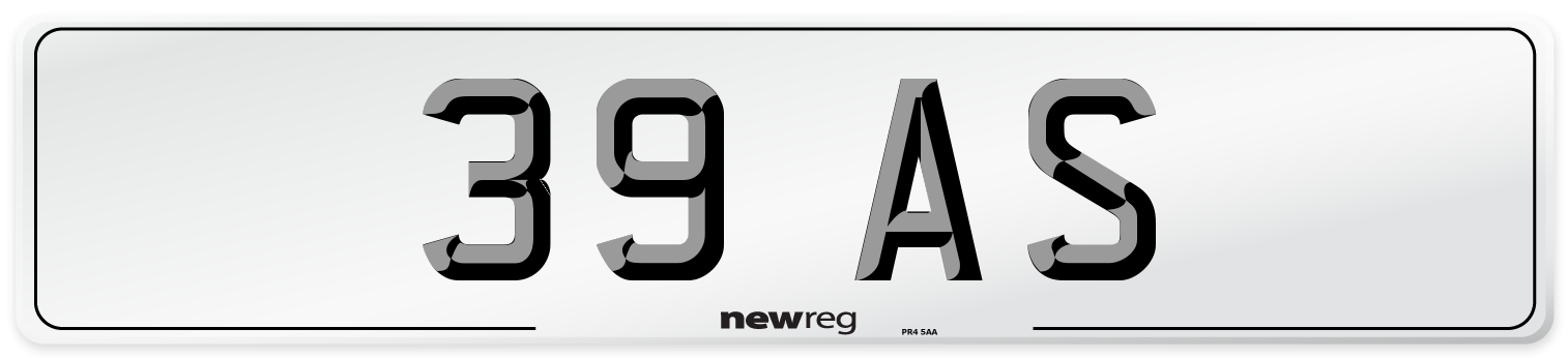 39 AS Front Number Plate