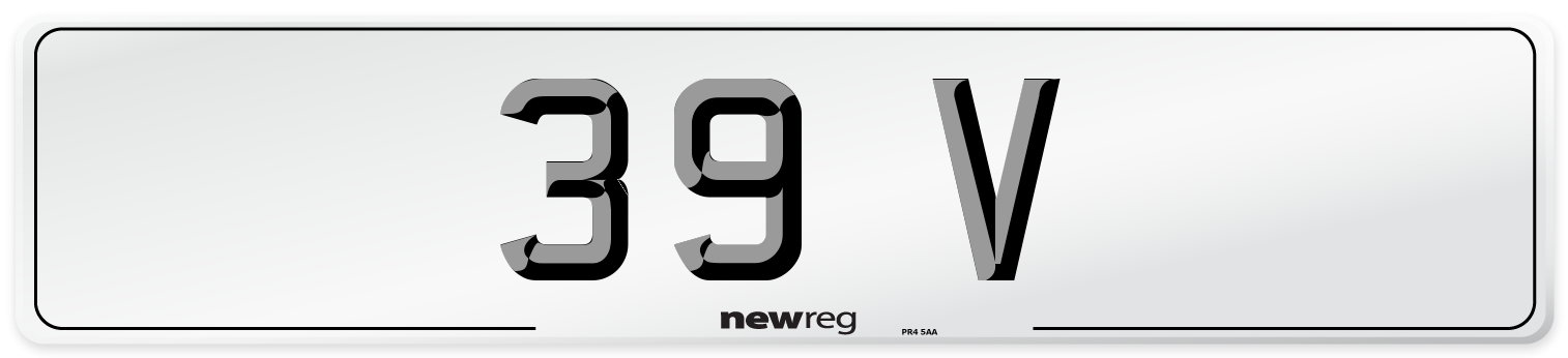 39 V Front Number Plate