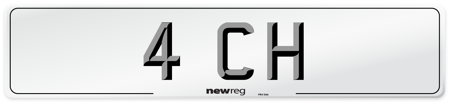 4 CH Front Number Plate