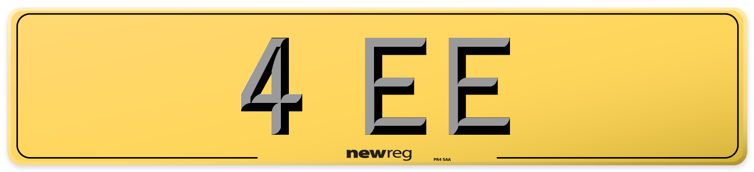 4 EE Rear Number Plate