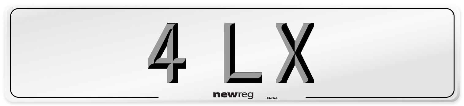 4 LX Front Number Plate