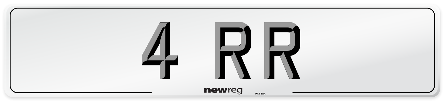 4 RR Front Number Plate