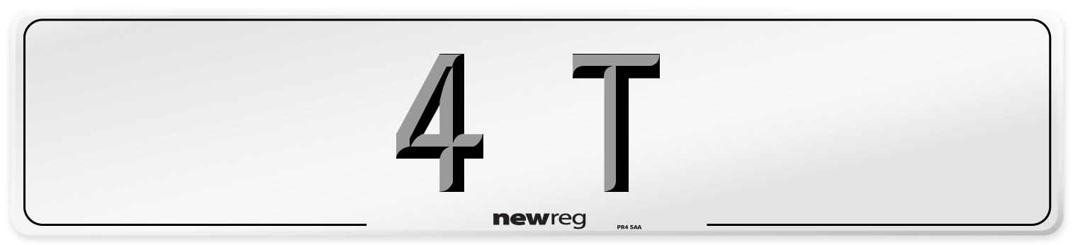 4 T Front Number Plate