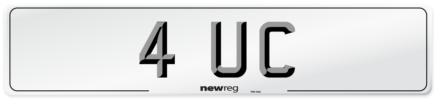 4 UC Front Number Plate