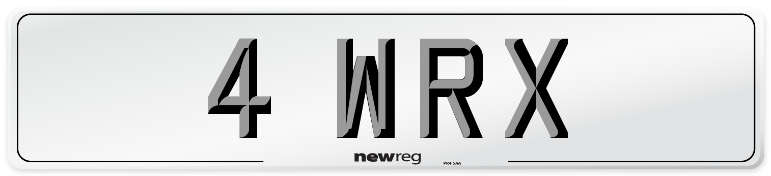 4 WRX Front Number Plate