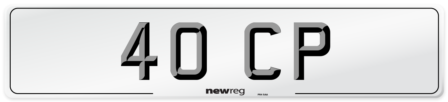 40 CP Front Number Plate