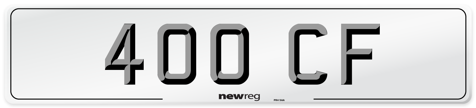 400 CF Front Number Plate