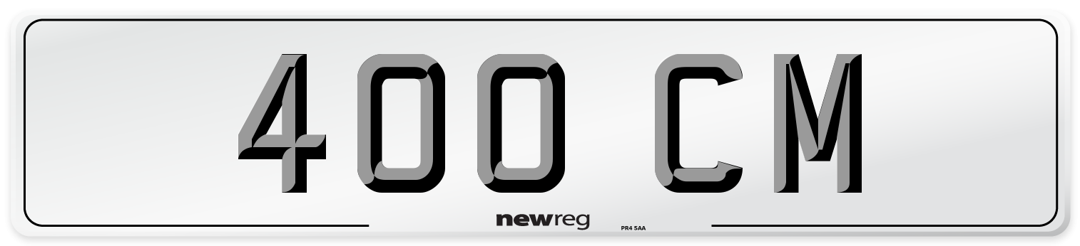 400 CM Front Number Plate