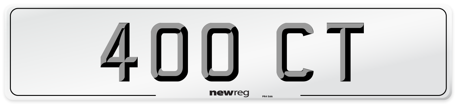 400 CT Front Number Plate