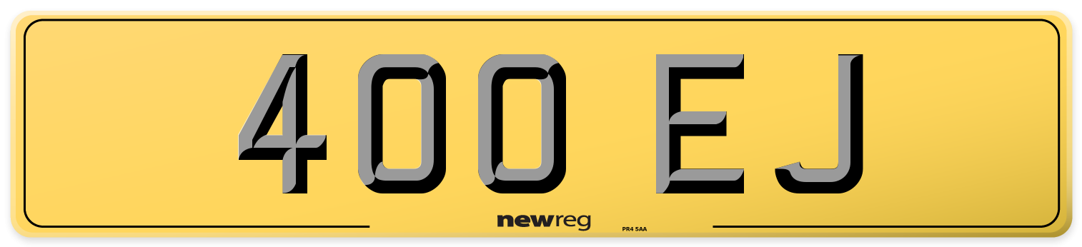 400 EJ Rear Number Plate