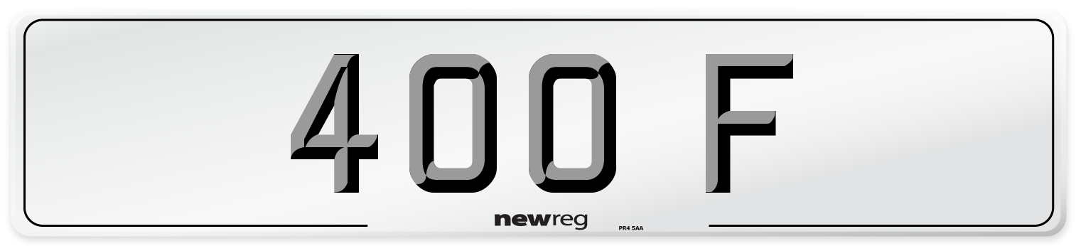 400 F Front Number Plate