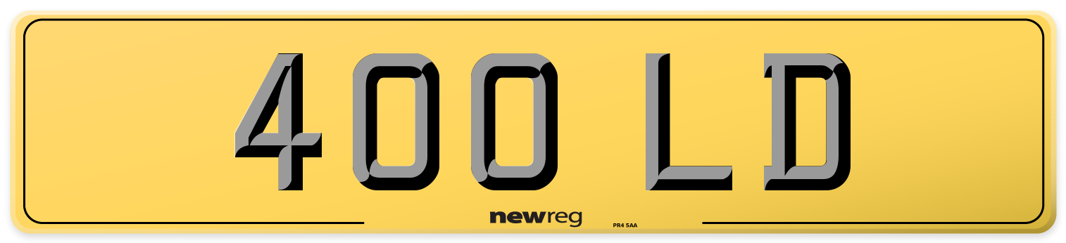 400 LD Rear Number Plate