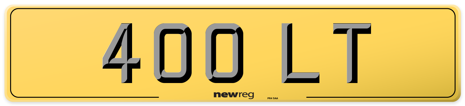 400 LT Rear Number Plate