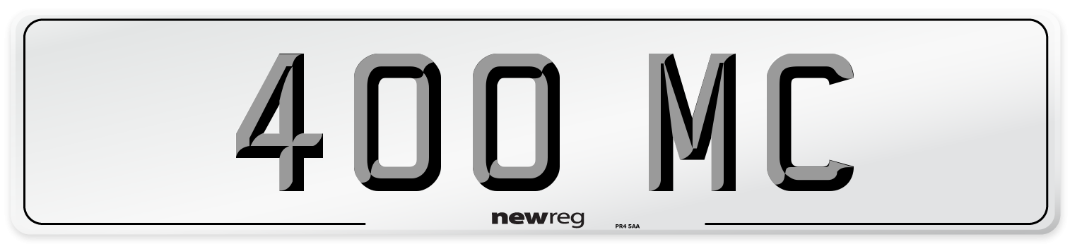 400 MC Front Number Plate