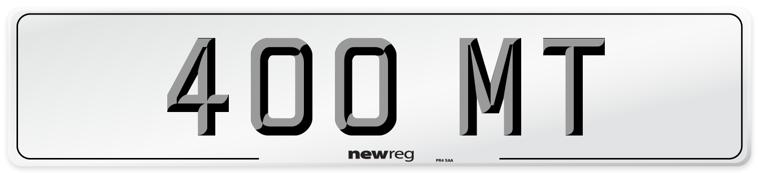 400 MT Front Number Plate