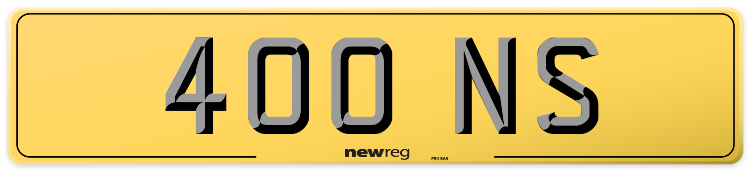 400 NS Rear Number Plate