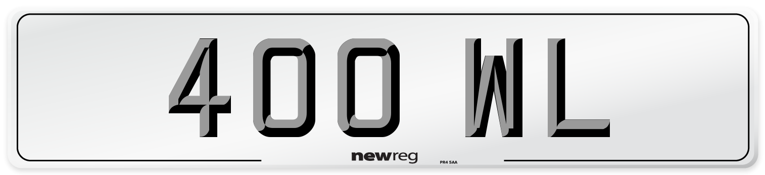 400 WL Front Number Plate
