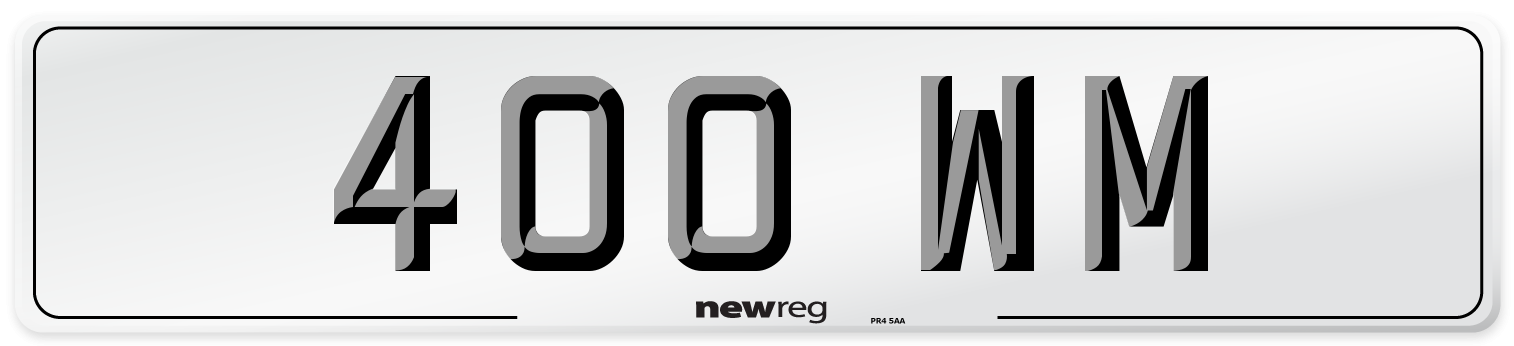 400 WM Front Number Plate