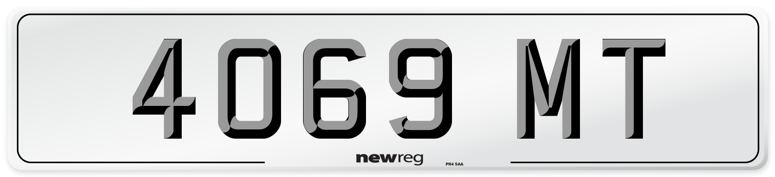 4069 MT Front Number Plate
