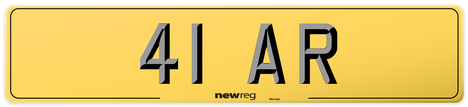 41 AR Rear Number Plate