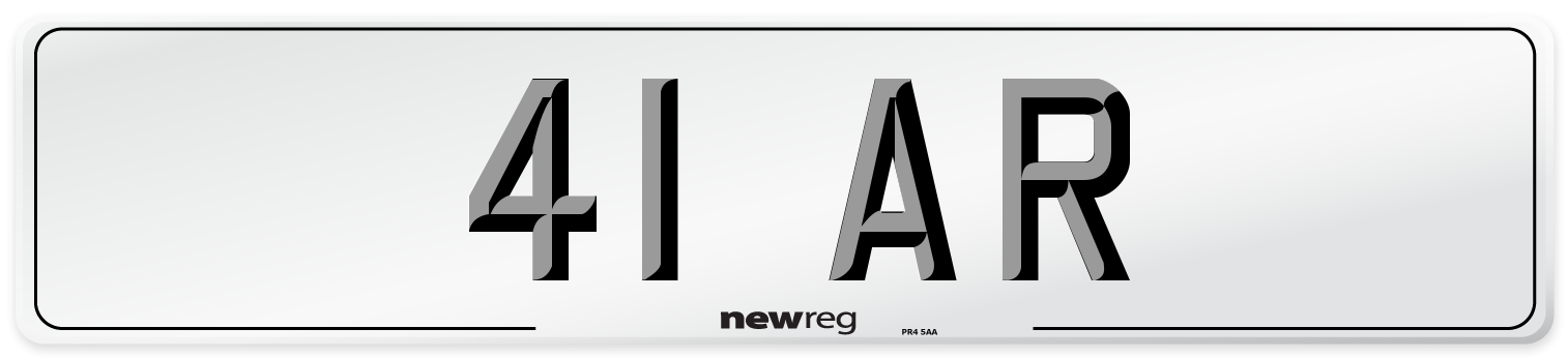 41 AR Front Number Plate