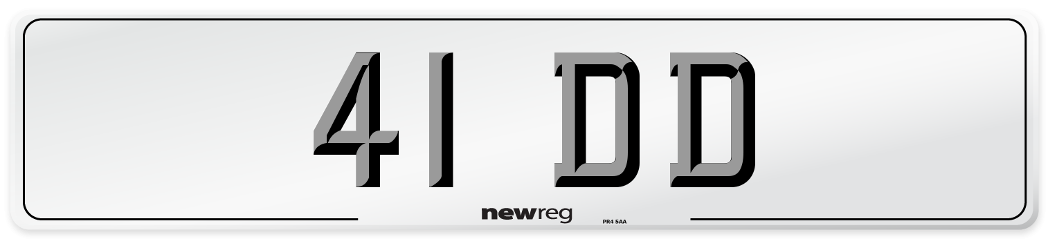 41 DD Front Number Plate