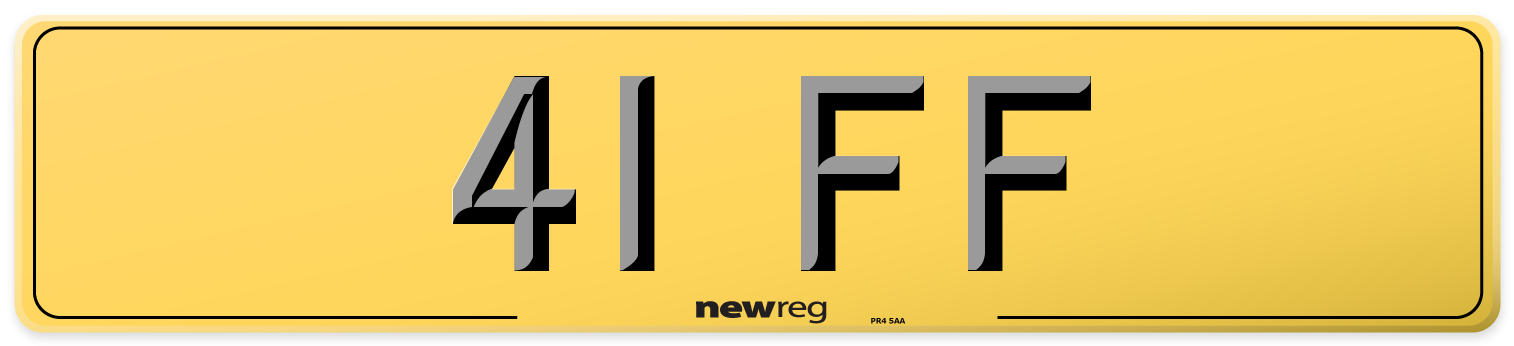 41 FF Rear Number Plate