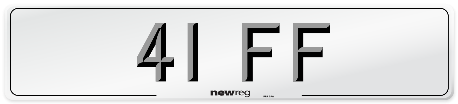 41 FF Front Number Plate