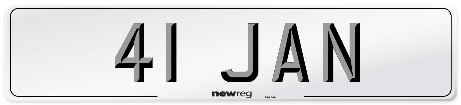 41 JAN Front Number Plate