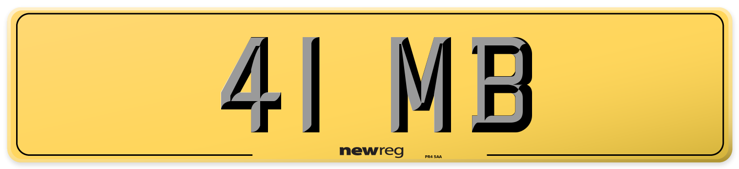 41 MB Rear Number Plate