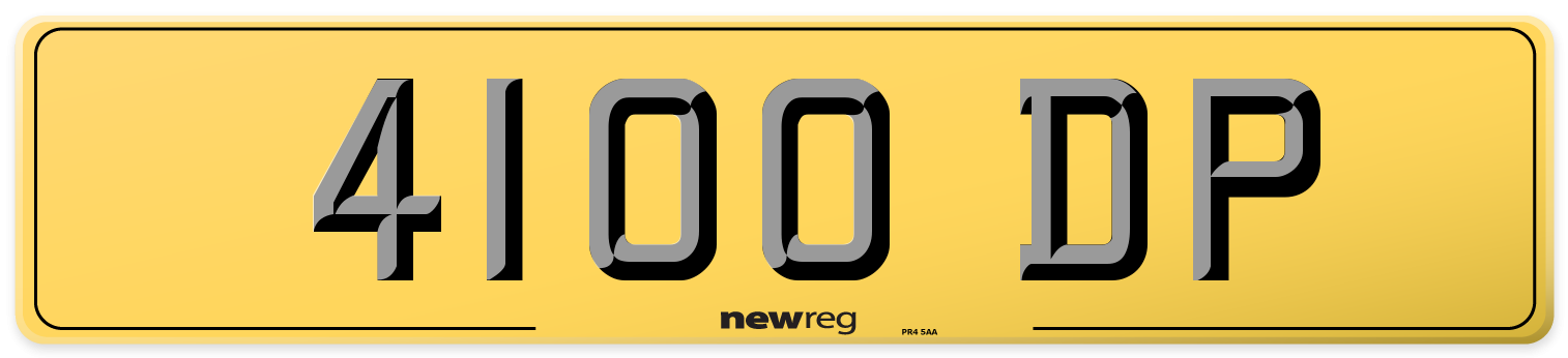 4100 DP Rear Number Plate