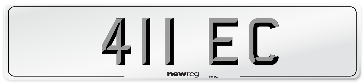 411 EC Front Number Plate