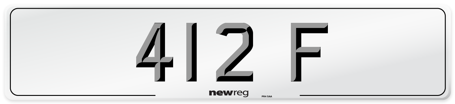 412 F Front Number Plate
