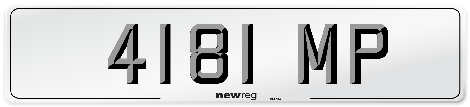4181 MP Front Number Plate