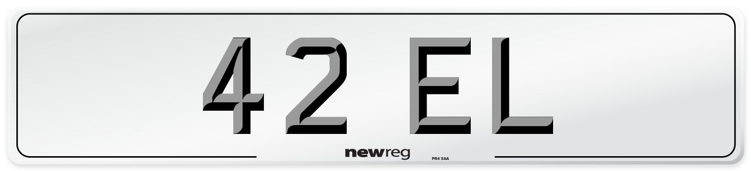 42 EL Front Number Plate