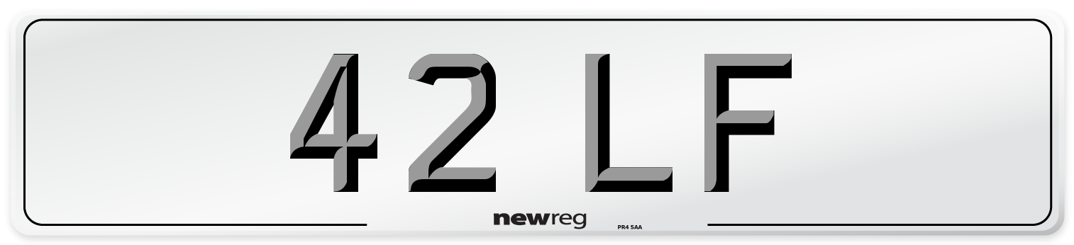 42 LF Front Number Plate