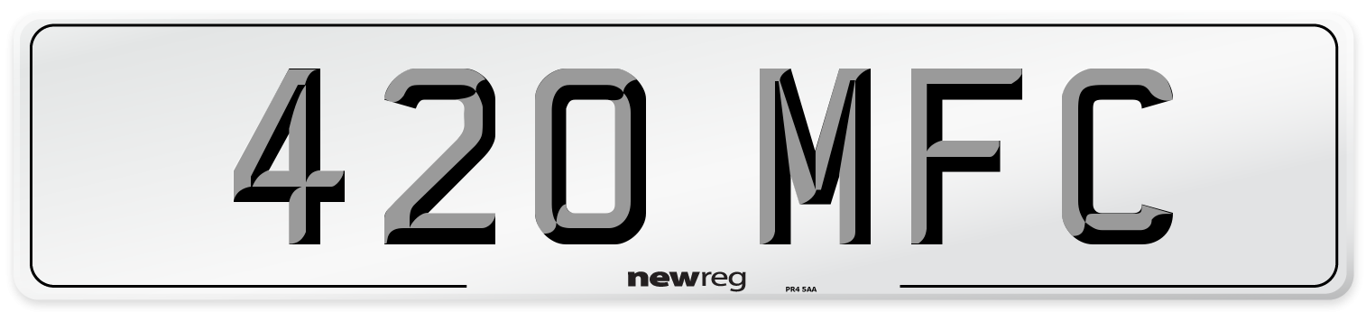 420 MFC Front Number Plate