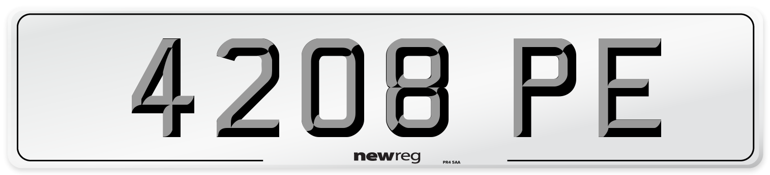 4208 PE Front Number Plate