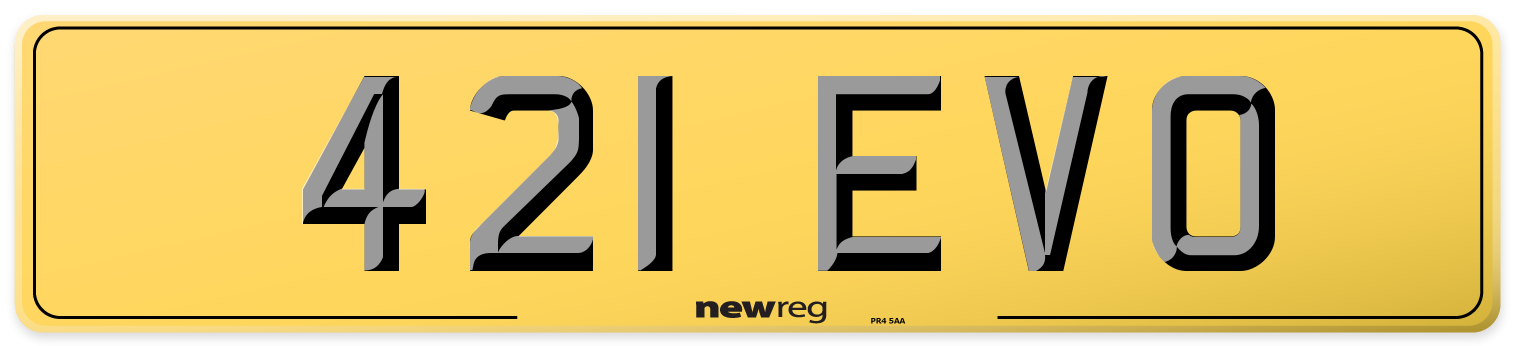 421 EVO Rear Number Plate