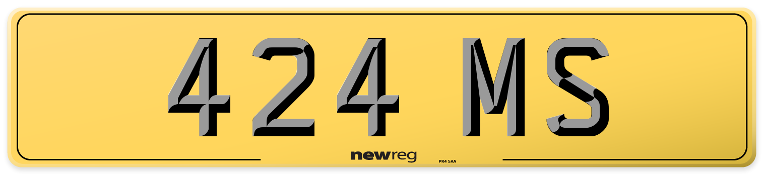 424 MS Rear Number Plate